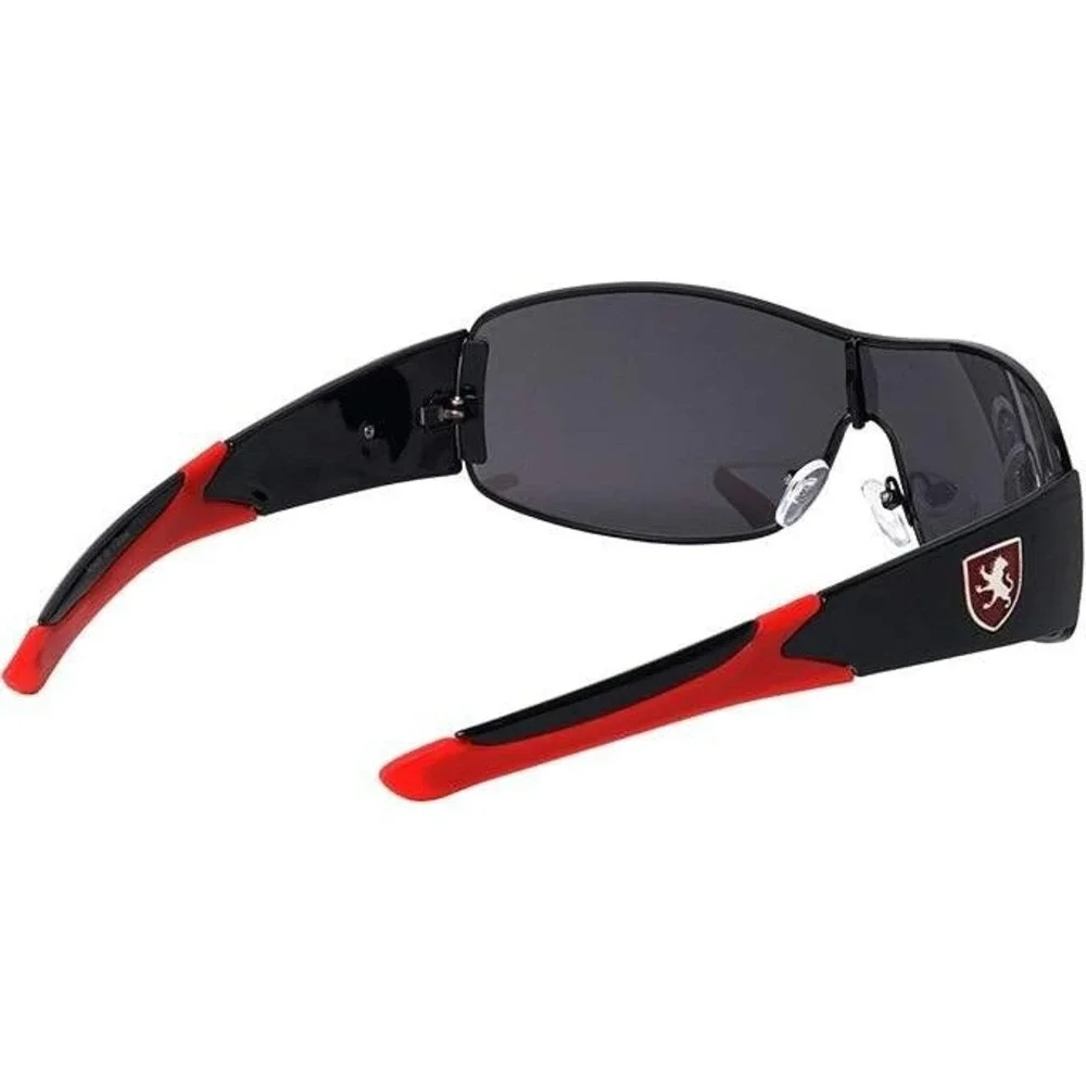 Designer Shield Sunglasses  Black Lens Red Sport Fashion Outdoor Driving‎ Lentes